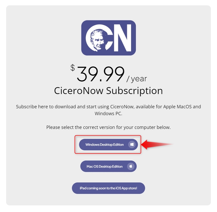 Windows Download CiceroNow